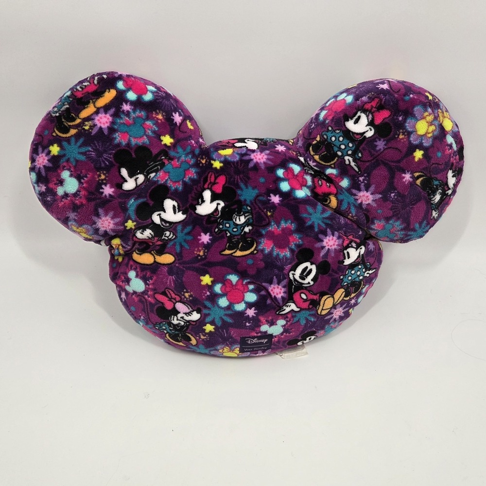 Vera Bradley DISNEY Mickey & Minnie's SWEET FLORAL Plush FLEECE Throw Pillow